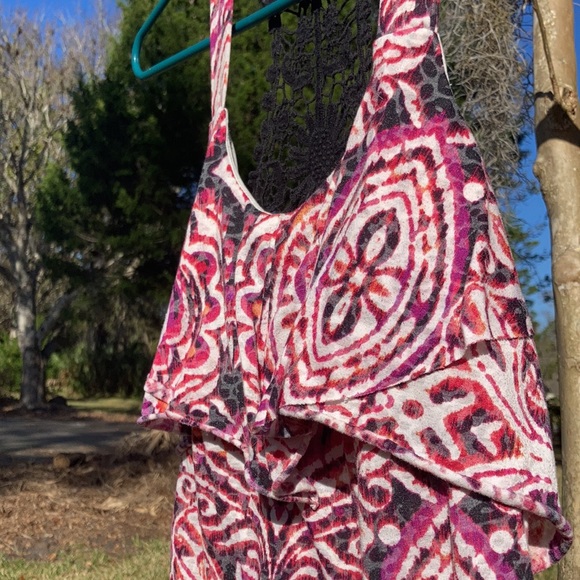 iZ Byer Bohemian Design Lace Back Racerback - Picture 3 of 7